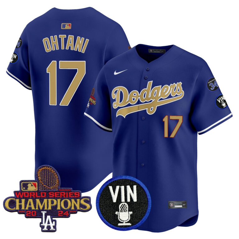 Men Los Angeles Dodgers #17 Ohtani blue Sakura Edition Nike MLB 2025 Jersey->los angeles dodgers->MLB Jersey